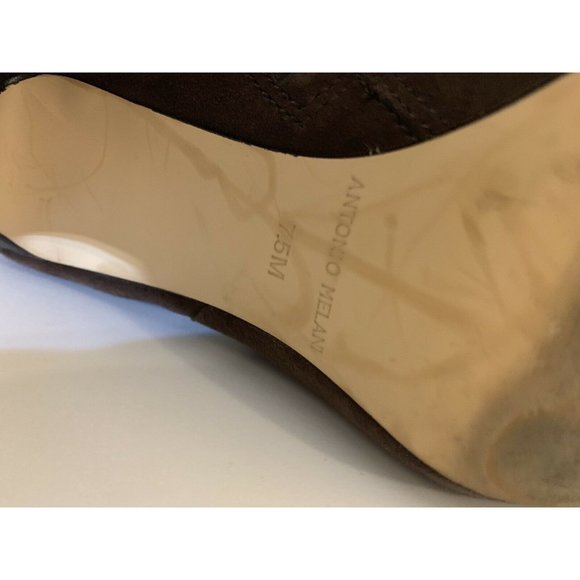 ANTONIO MELANI BOOTS BROWN LEATHER ZIPPER SIZE 7.5 M US WOMEN'S - Picture 11 of 12